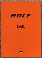 VOLKSWAGEN GOLF RANGE Car Sales Brochure Sep 1980 #09.80.1017.00 SWEDISH TEXT