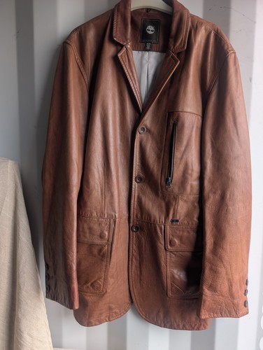Timberland leather jacket size - leather,