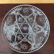 Vintage Mid Century Modern Large Glass Plate Serving Platter. 12.25”