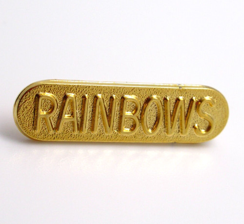 Rainbows lapel pin gold - lapel,