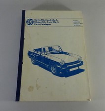 Parts Catalogue British Leyland MG Midget Mk 2+3 / Austin Healey Sprite Mk 3+4 '1977