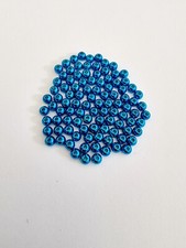  Tying Materials 3.3mm 25 Packs Countersunk Kingfisher Blue Metalic Brass Beads