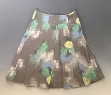 Fat Face Pure Cotton Summer Skirt Size UK 10 Fully Lined. Pastel Shades