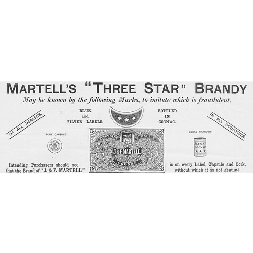 Martell three star brandy - martell's,
