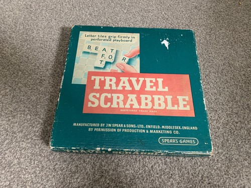 Vintage travel scrabble clip - scrabble,