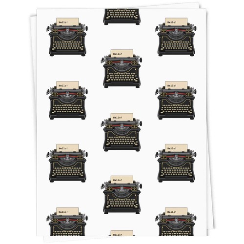 Vintage typewriter text - 'vintage, &