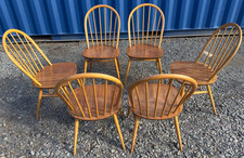 Vintage 6 Ercol Windsor Dining Chairs Mid Century Retro FREE GB DELIVERY????