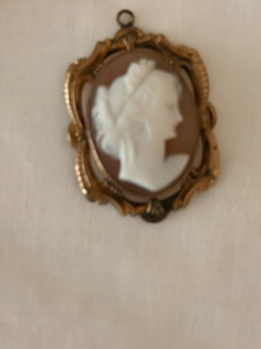 Antique cameo locket pendant - locket,