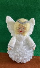 Hand knitted  in wool and lace lAngel /Fairy