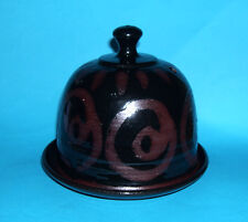 Alvingham Studio Pottery (Pru Green) - Attractive Cheese Dome Waxed Relief Swirl