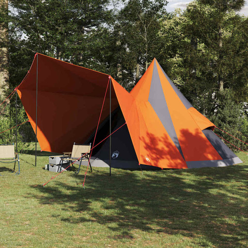 Tipi tent grey orange - tent, taffeta