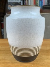 Vintage Mid Century Denby Stoneware Vase 17cm Tall - Earth Colours