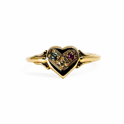 Vintage 9ct yellow - 9ct, ruby