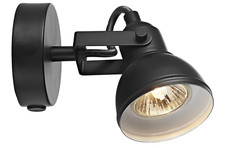 Unique Industrial Designed Matt Black Switched Wall Spot Light