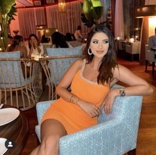 ZARA ORANGE KNIT BODYCON SHORT