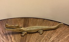 Vintage Brass Crocodile