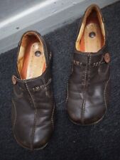 Clarks Structured Narrow Rosily Ballet Brown Shoes Size UK 5D