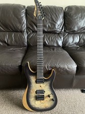 Schecter Reaper-6 Charcoal Burst.Upgraded to Locking Tuners+invader Pick Up.mint