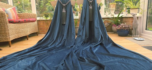 Blue velour velvet - velour,