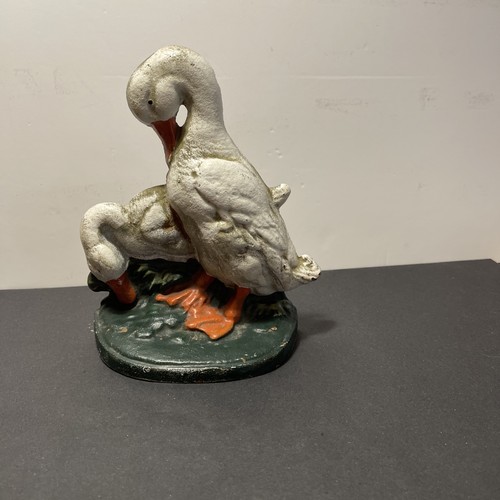 Vintage cast iron duck geese - vintage,