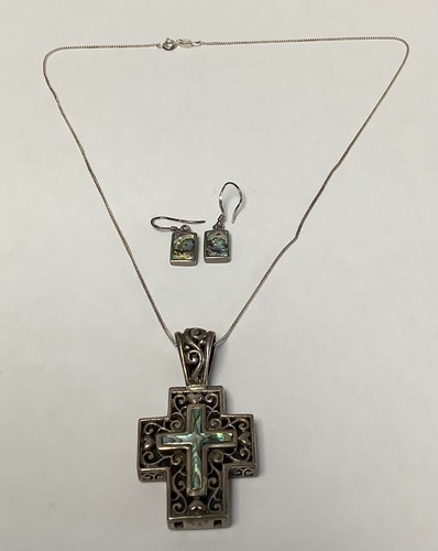 Silver cross pierce work - silver,
