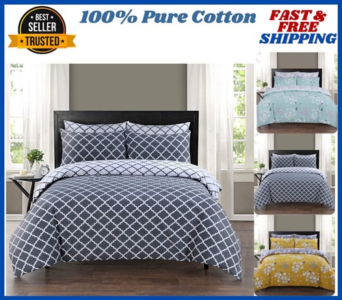 100 cotton reversible duvet - 100%cotton,