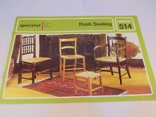 RUSH SEATING BOOKLET (rush seating book) - 15 Pages - Specialists Crafts