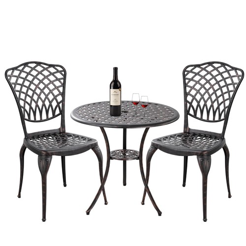 Bronze patio bistro - set, 3