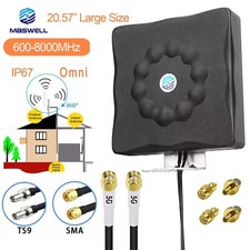 High Gain 4G LTE 5G Booster Antenna Outdoor 600-8000 MHz 2X2 MIMO Fit WiFi 7