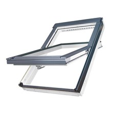 Fakro Roof Window - White Painted Centre Pivot Rooflight - Skylight Window