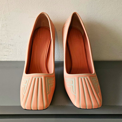 Fendi pink white leather - fendi, &
