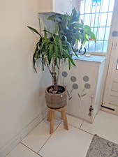 Wooden Stool Flat Pack Side Table Plant Stand Handmade Modern Design 400mm high