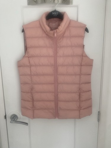 Dusky pink down puffer - m&s,