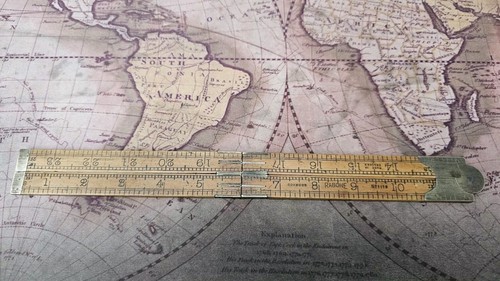 Vintage rabone boxwood ruler - rabone,