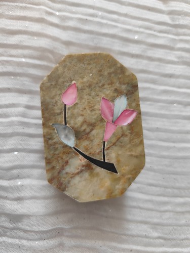 Vintage soapstone trinket box - vintage,