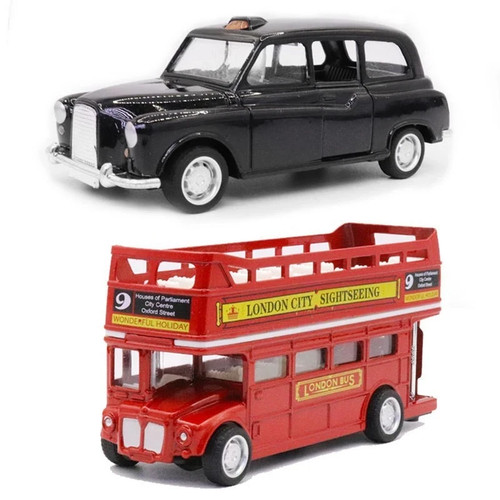 London red bus - red, black