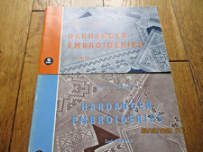 DMC LIBRARY - HARDANGER EMBROIDERIES 1ST & 2ND SERIES BOOKS 1968