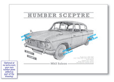 Humber Sceptre Mk2 hand-drawn