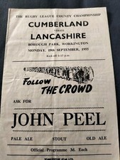 RUGBY LEAGUE COUNTY CHAMPIONSHIP CUMBERLAND V LANCASHIRE @ WORKINGTON SEPT 1955
