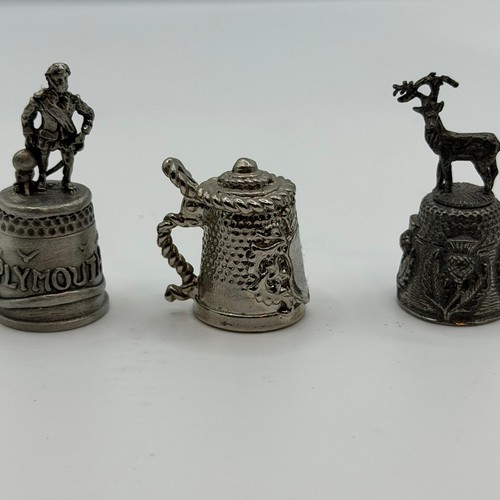 Vintage pewter thimbles sir - thimbles:,
