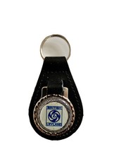 BLACK  LEATHER KEYRING/ FOB