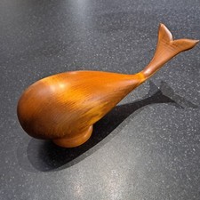 Gorgeous vintage carved whale - vintage,