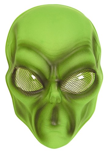 Kids size green plastic alien - kids,