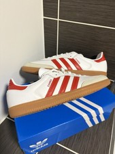 Adidas Original Samba Red White Trainers Size UK9  Brand New With Box 