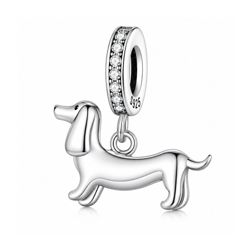 S925 sterling silver dachshund - s925,