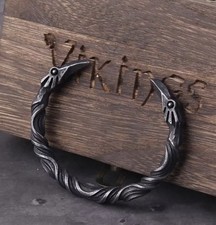 Viking Crow Bracelet Talisman Bracelet Brushed Stainless Steel Cosplay