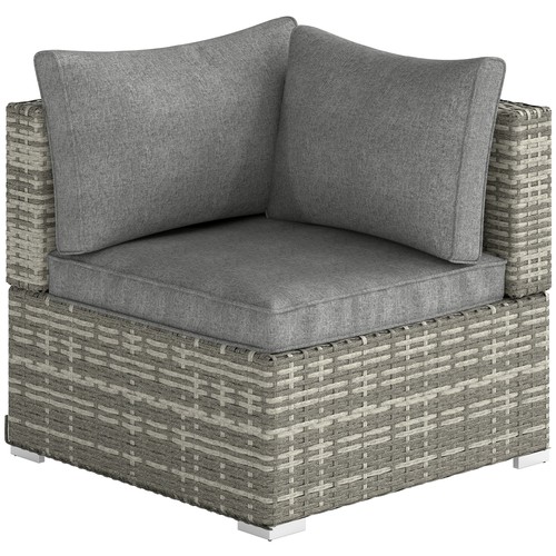 Outsunny rattan corner sofa - rattan,
