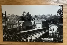 Old Postcard Size Photo Of Milverton Station On The Taunton To Barnstaple Branch
