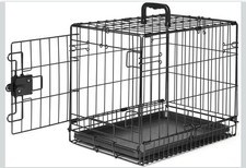 Amazon Basics Small Dog Crate - 46cm Foldable & Secure Perfect for Puppies Pets