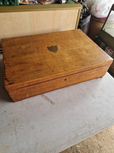 Antique victorian oak canteen - victorian,
